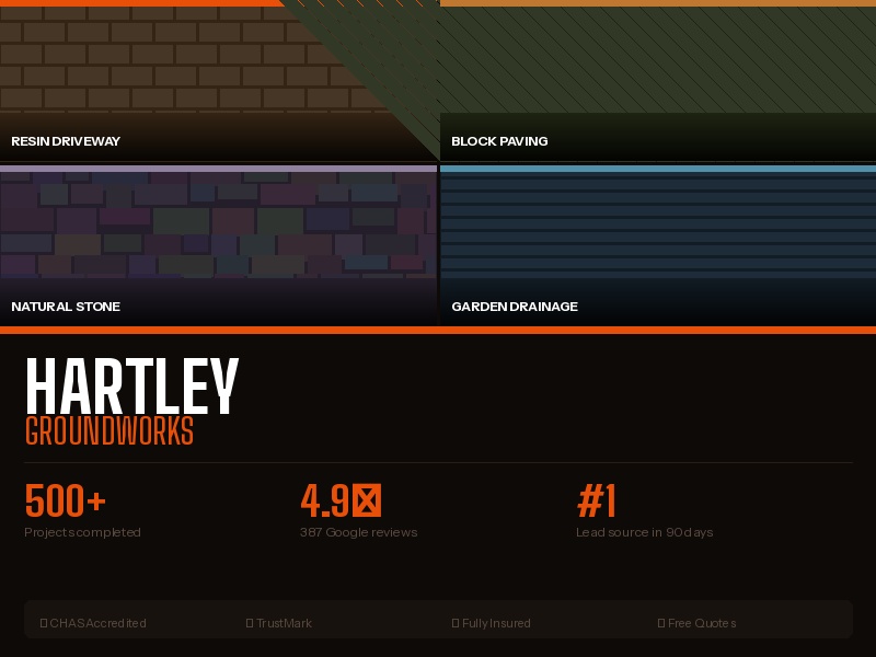 Hartley Groundworks — trade website design and local SEO